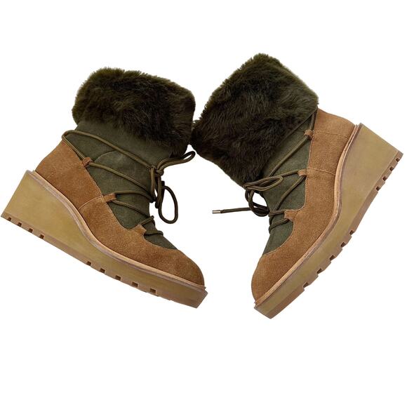 Anthropologie Cecelia NY Graham Sherling Wedge Boot 6 Brown NEW - Picture 7 of 13